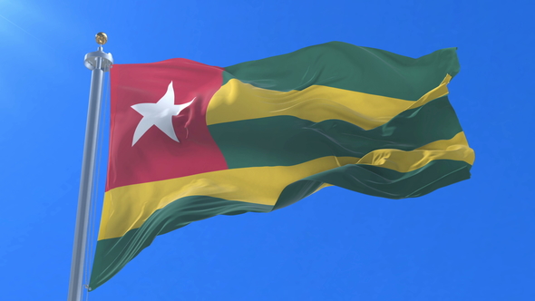 Flag of Togo Waving