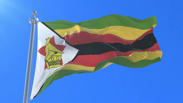 Flag of Zimbabwe Waving