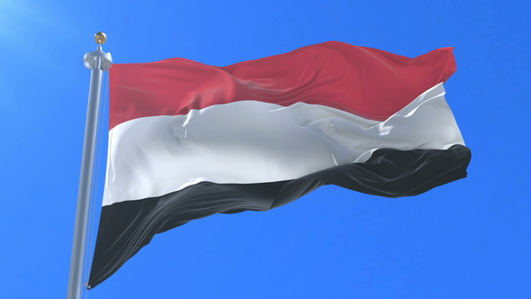 Flag of Yemen Waving