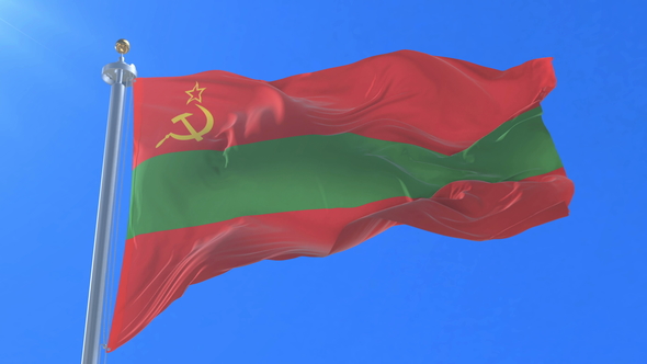 Flag of Transnistria Waving