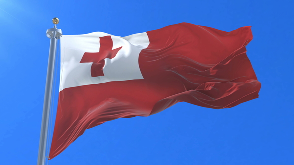 Flag of Tonga Waving