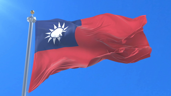 Flag of Taiwan Waving