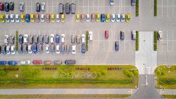 p view. Lots of vibrant car sunny day, dealership