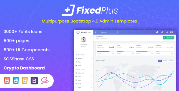 FixedPlus - Multipurpose Bootstrap 4.0  Admin Templates