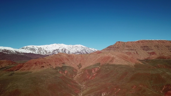 Aerial Landscape of Atlas Mountains in Morocco