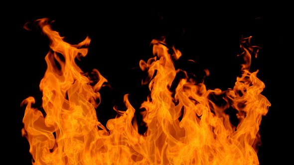 Close-up Sharp Fire 01 - Start to finish - Slow Motion alt