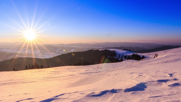 Mountain Winter Landscape