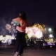 Couple Dancing Against Fireworks in Night City - VideoHive Item for Sale