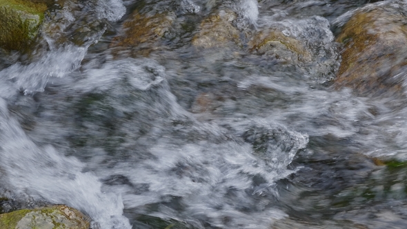 Waves, Spray and Foam, River Katun in Altai Mountains. Siberia, Russia