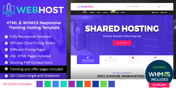WebHost - HTML5 & WHMCS Responsive Trending Hosting Template