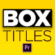 Box Titles - Self Resizing - VideoHive Item for Sale