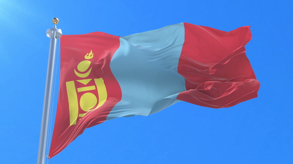 Flag of Mongolia Waving