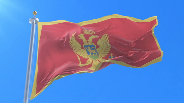 Flag of Montenegro Waving