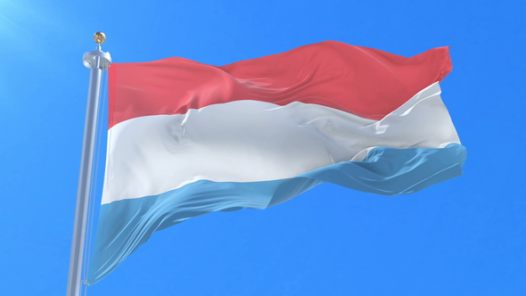 Flag of Luxembourg Waving