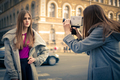 Girl filming another girl - PhotoDune Item for Sale
