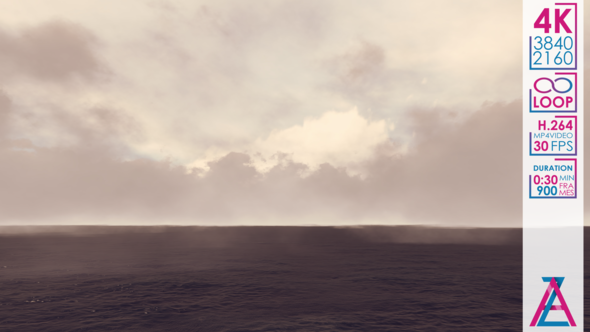 Gray White Foggy Sky and Ocean alt