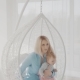 Mother and Daughter Playing Near Swing. . Happy Blonde Woman and Baby Sitting Near Swing - VideoHive Item for Sale