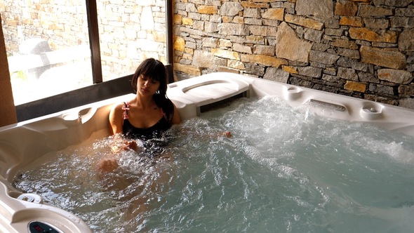 Girl in Jacuzzi