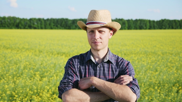 Portrait of a Farmer on the Field