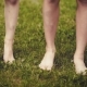 Children Feet on Green Grass - VideoHive Item for Sale