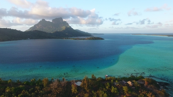 Drone View of Bora Bora