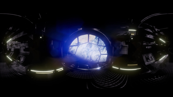 International Space Station Orbiting Earth in Virtual Reality alt