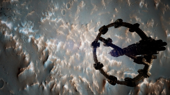 Surveyor Spacecraft Above Mars alt