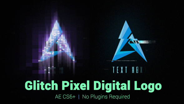 Glitch Pixel Digital Logo alt