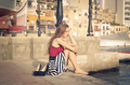 Woman sitting outdoor  - PhotoDune Item for Sale