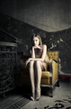 Girl sitting on an armchair - PhotoDune Item for Sale
