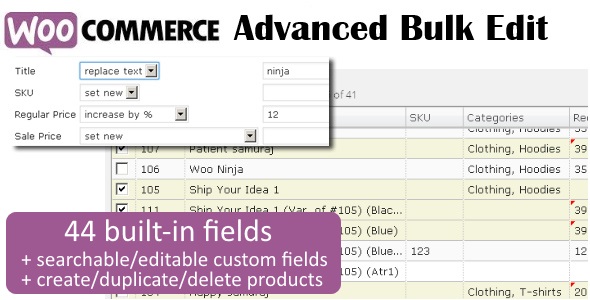WooCommerce Advanced Bulk Edit – WordPress plugins – Hire WordPress Freelancers from FreelancerCV.com