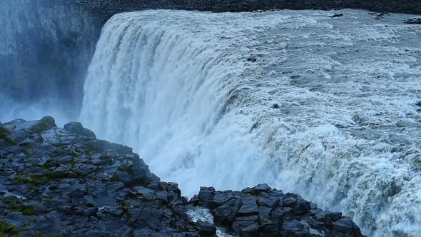 Selfoss Waterfall in Vatnajokull National Park, Northeast Iceland