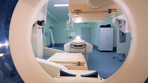 An Empty MRI CT PET Scanner.