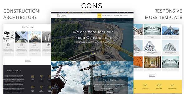Cons_Construction &amp; Architecture Muse Szablon
