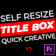 Title Box - Auto Resizing Titles and Lower Thirds - VideoHive Item for Sale
