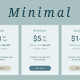 Minimal Price Tables - GraphicRiver Item for Sale