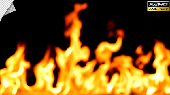 Out of Focus Realistic Fire Line in Super Slow Motion - Alpha Channel alt