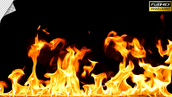 Realistic Fire Line in Super Slow Motion - Alpha Channel v.12 alt