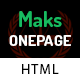 Maks - Onepage Multipurpose Responsive HTML5 Template - ThemeForest Item for Sale