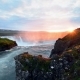 Fantastic Sunset. Hodafoss Very Beautiful Icelandic Waterfall 12 Meters High. It Is Located in the - VideoHive Item for Sale