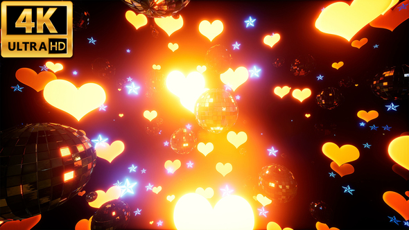 Disco Hearts Dance 4k alt
