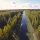 Aerial View of the River in the Autumn Forest - VideoHive Item for Sale