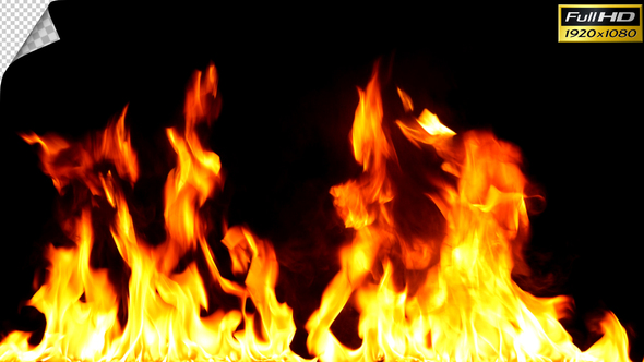 Realistic Fire Line in Super Slow Motion - Alpha Channel v.16 alt