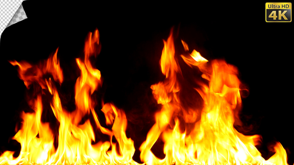 Realistic Fire Line in Super Slow Motion - Alpha Channel v.16 alt