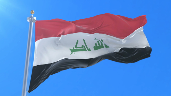 Flag of Iraq Waving