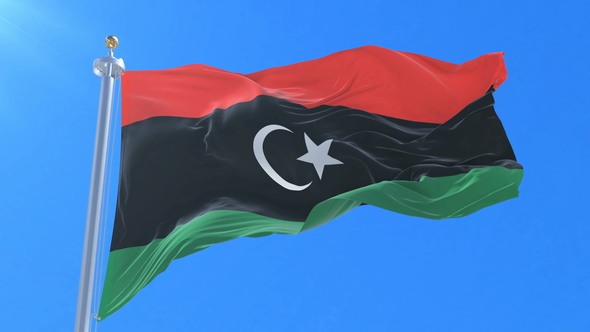 Flag of Libya Waving