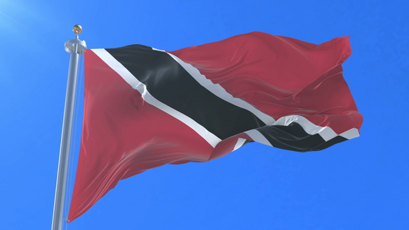 Flag of Trinidad and Tobago Waving alt