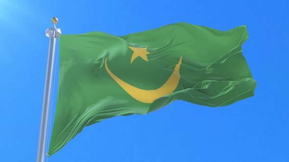Flag of Mauritania Waving