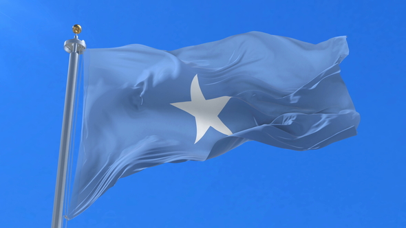 Flag of Somalia Waving