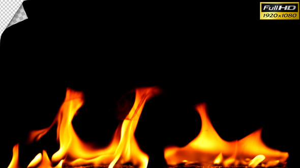 Realistic Fire in Super Slow Motion - Alpha Channel v.1